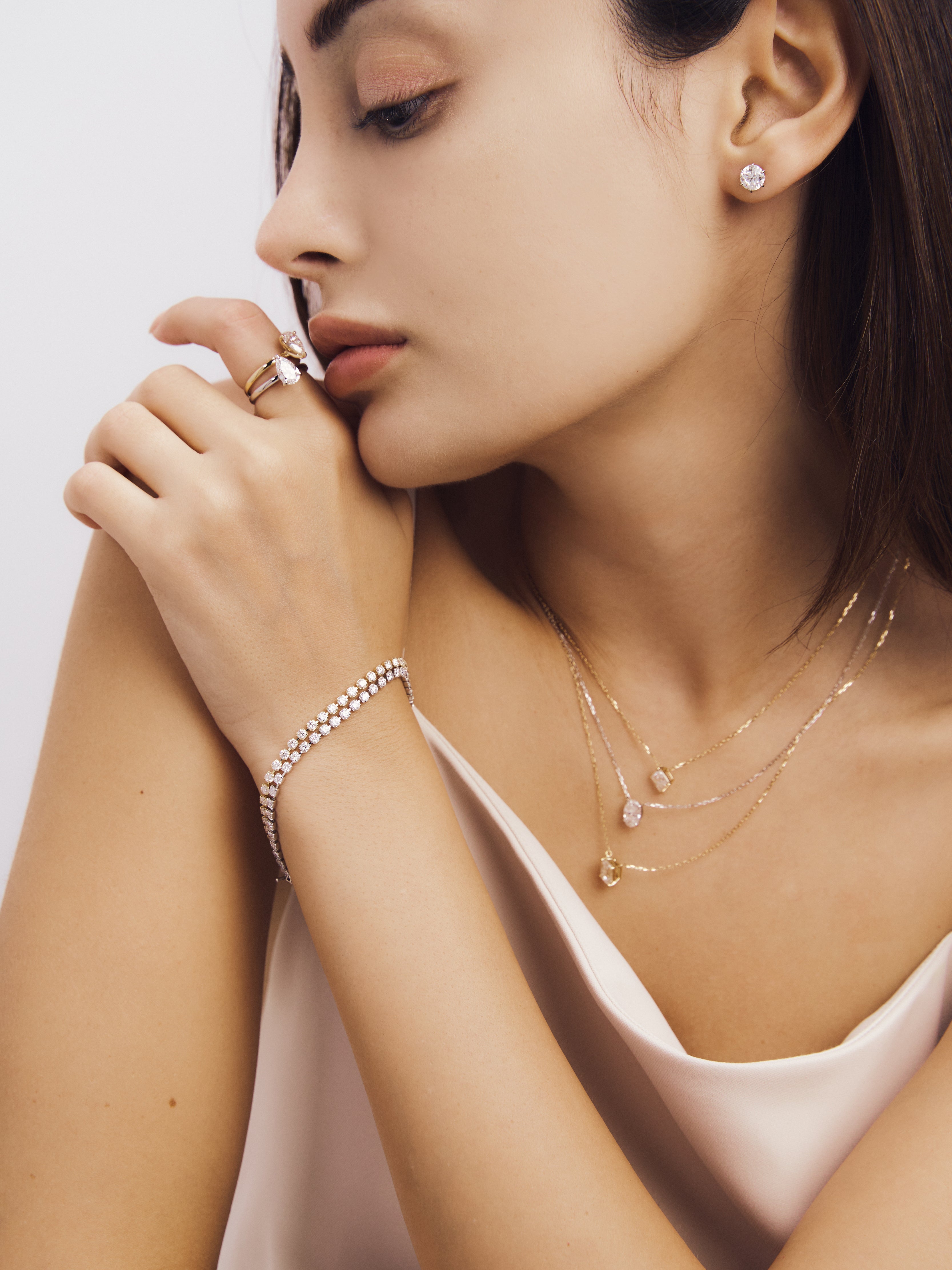【1.0ct】LAB GROWN DIAMOND / テニスブレスレット