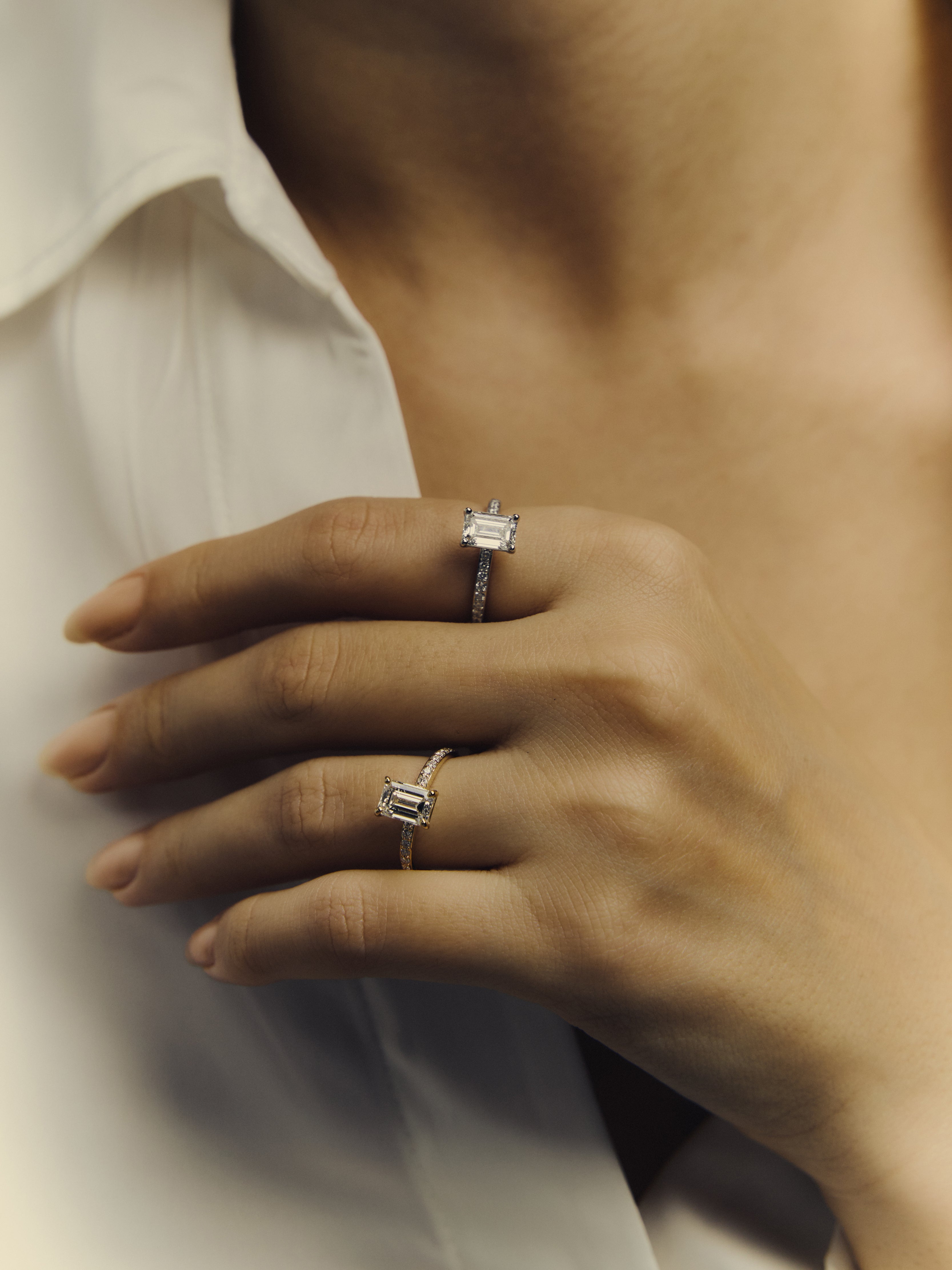 【1.0ct】LAB GROWN DIAMOND HALF ETERNITY / リングEM