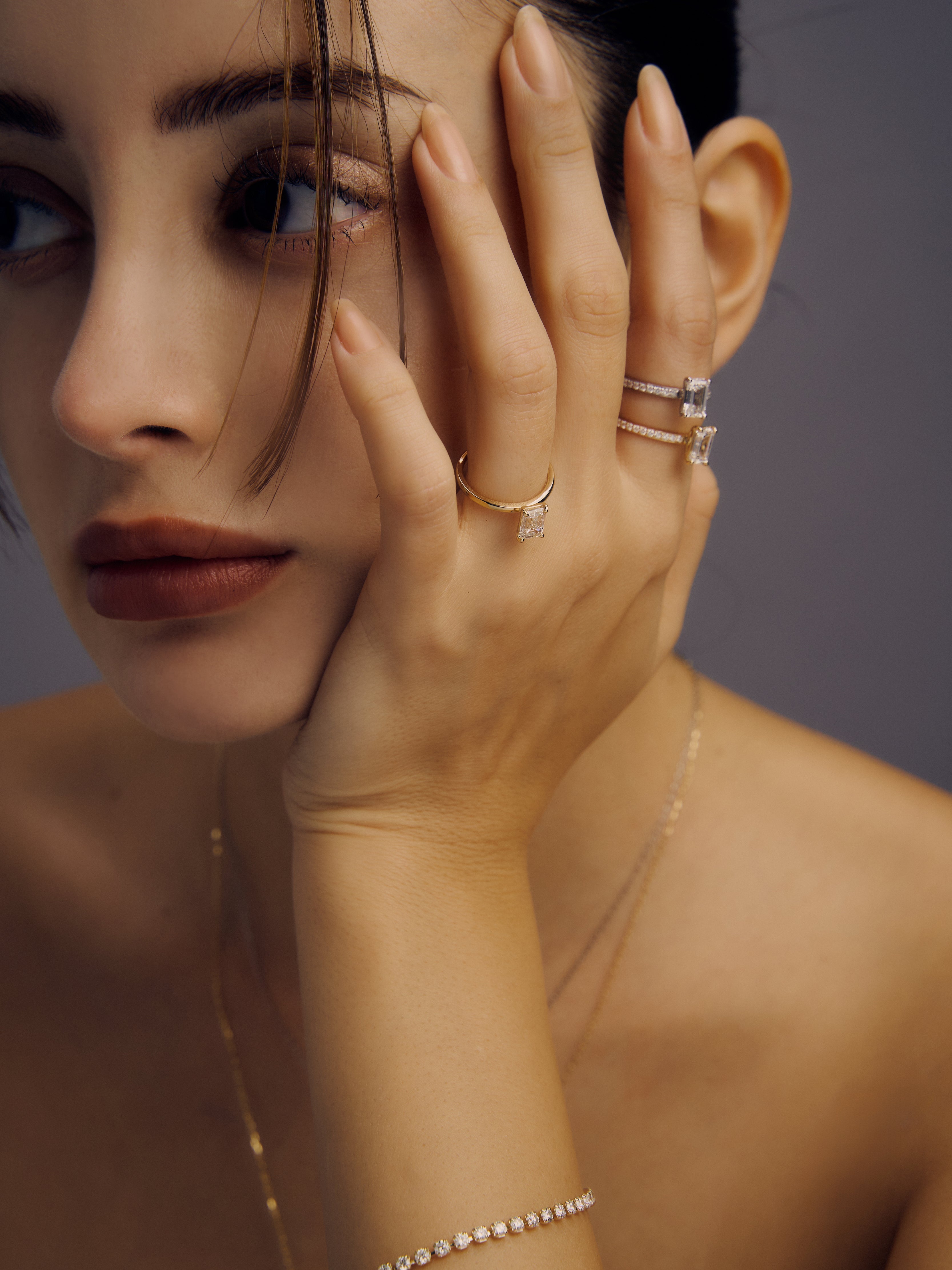【1.0ct】LAB GROWN DIAMOND HALF ETERNITY / リングEM